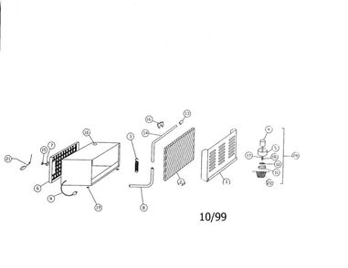 Evaporative Air Cooler Diagram and Parts List for E-3400  Essick Air Air Conditioner